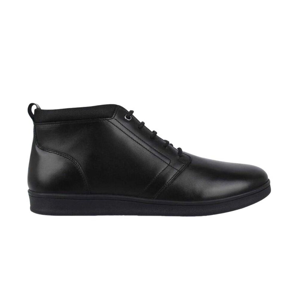 Firetrap Mens Elgan Leather Flat Boots / Black